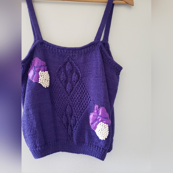 Anadolu cotton tank top w/beading - Picture 1 of 7